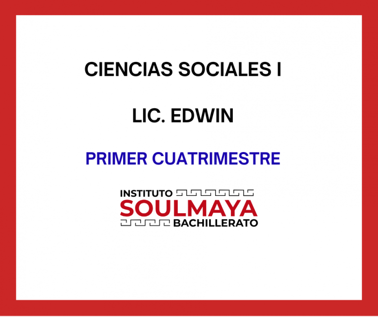 CIENCIAS SOCIALES I