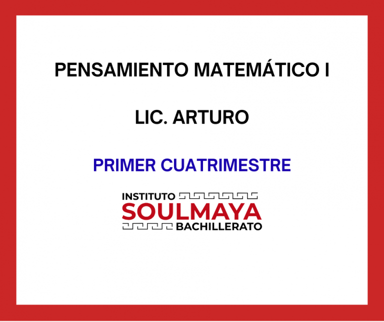 PENSAMIENTO MATEMÁTICO I