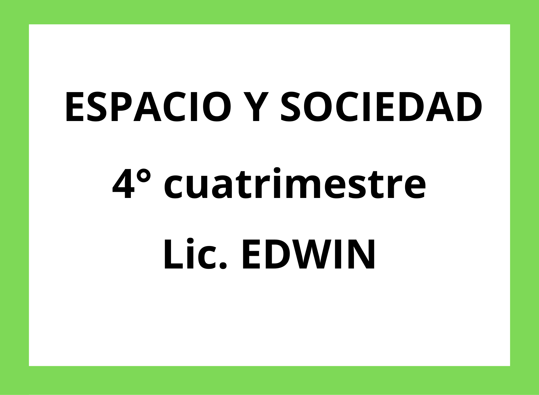 ESPACIO Y SOCIEDAD