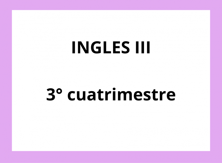 INGLES III