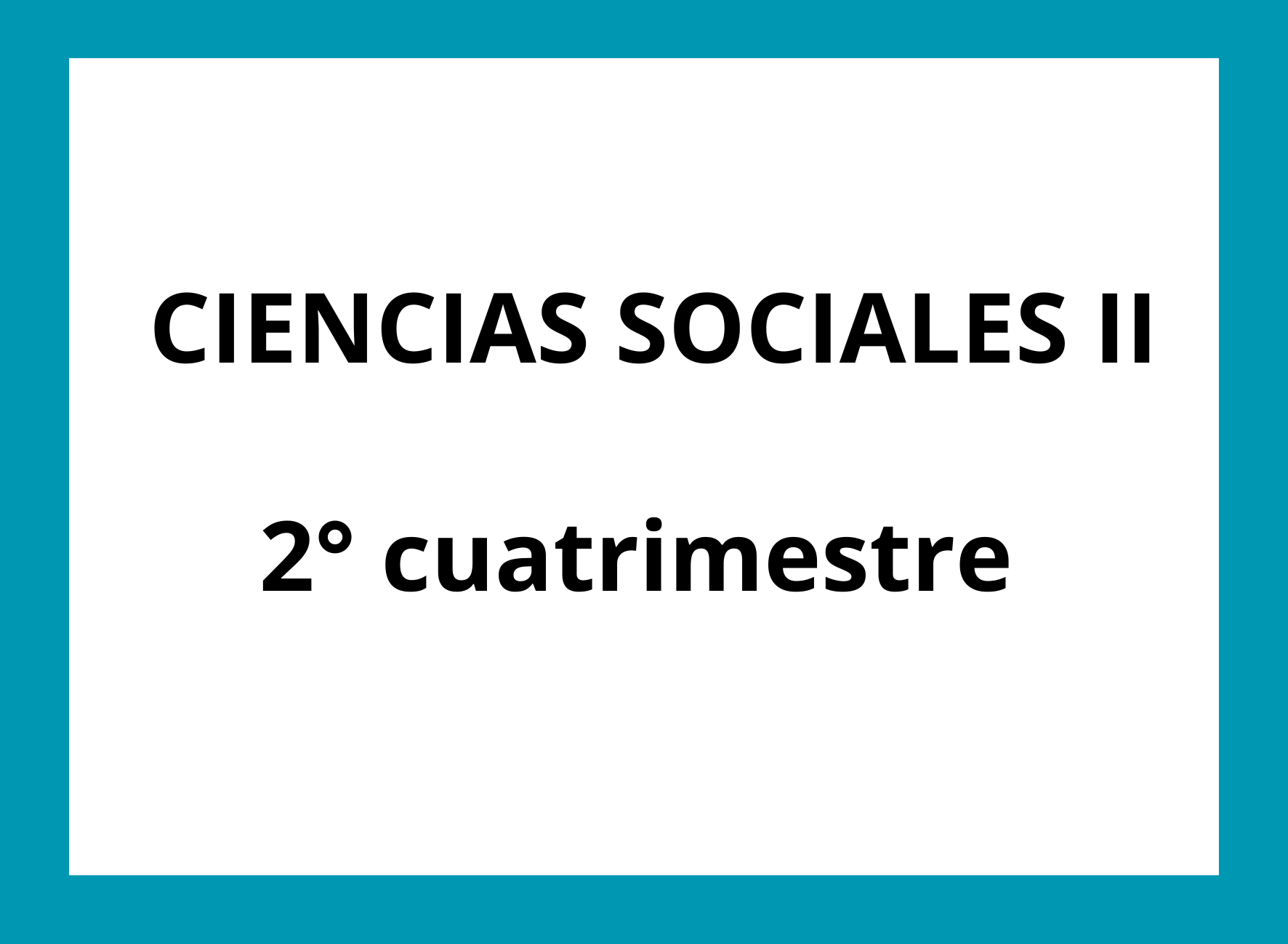 CIENCIAS SOCIALES II